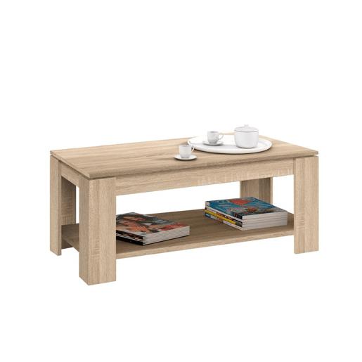Mesa de centro elevatória Ambit Carvalho canadiano 100 x 43u201354 x 50cm cm Mesa de centro elevatória Ambit Carvalho canadiano 100 x 43u201354 x 50cm cm