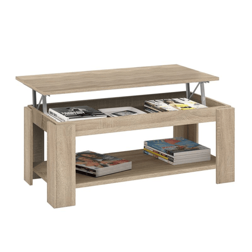 Mesa de centro elevatória Ambit Carvalho canadiano 100 x 43u201354 x 50cm cm Mesa de centro elevatória Ambit Carvalho canadiano 100 x 43u201354 x 50cm cm