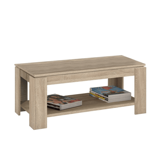 Mesa de centro elevatória Ambit Carvalho canadiano 100 x 43u201354 x 50cm cm Mesa de centro elevatória Ambit Carvalho canadiano 100 x 43u201354 x 50cm cm