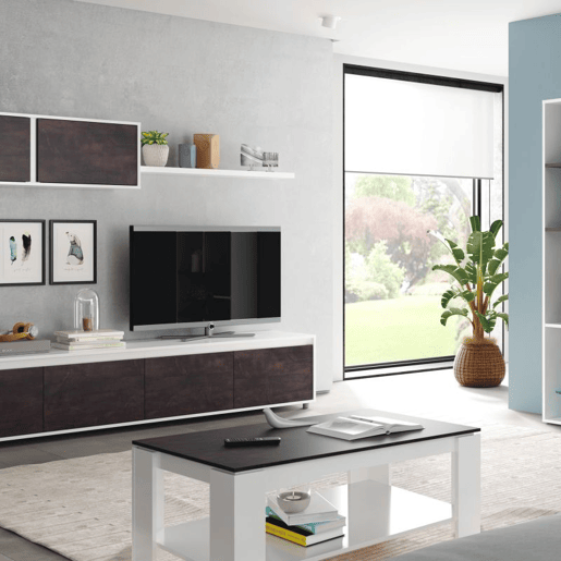 Mesa de centro elevatória Ambit Artik Branco (Branco mate) - Ferrugem 100 x 43u201354 x 50cm cm