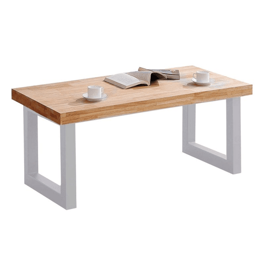 Mesa de centro elevatória Loft Carvalho selvagem - Branco 120 x 47,5 x 60 cm
