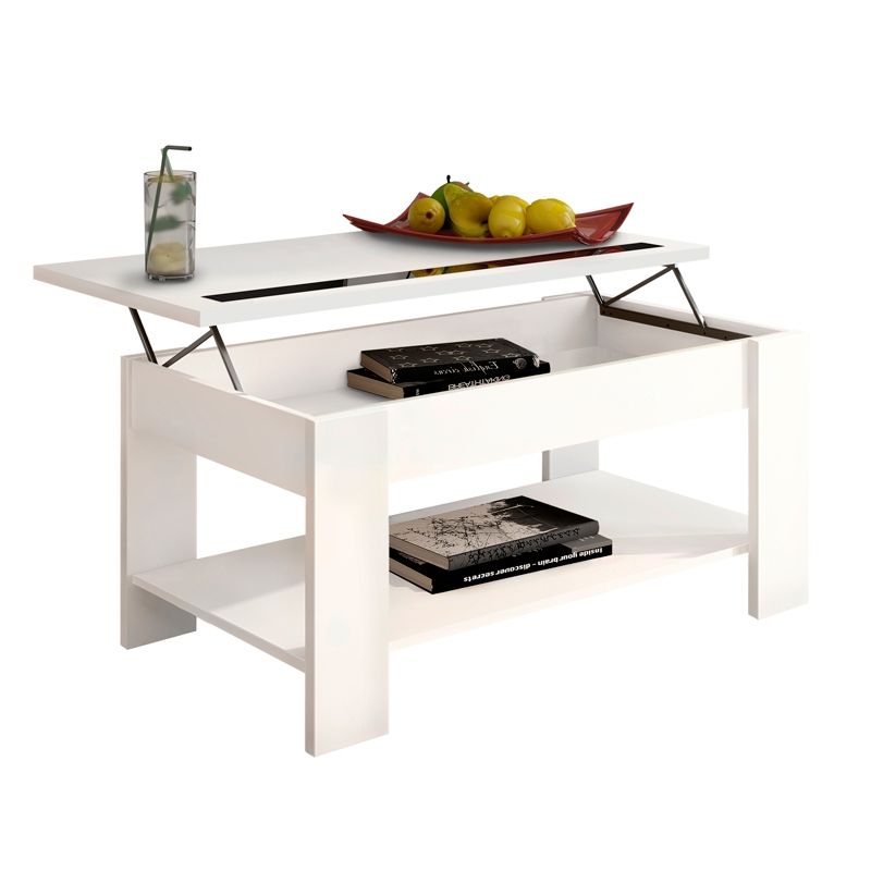Mesa de centro elevable agueda blanco 90 x 45,5 x 50 cm