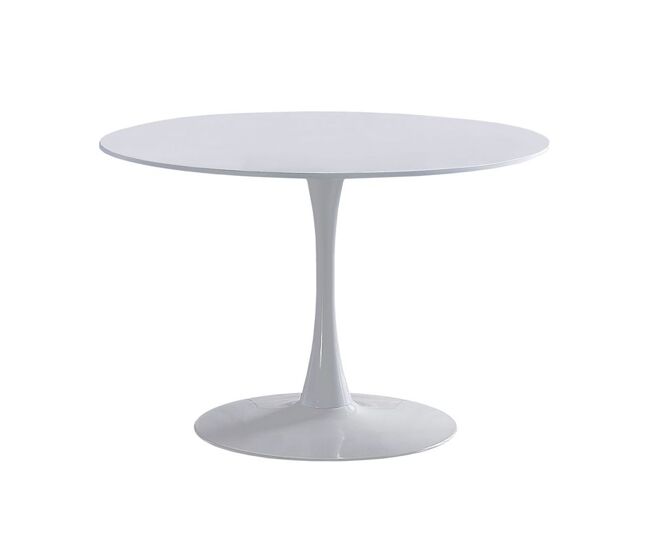 Mesa circular Gina Blanco 110 x 75 x cm