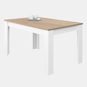 Mesa de jantar extensível Kendra 140 Artik White (Branco mate) - Carvalho canadiano 140u2013190 x 78 x 90cm cm