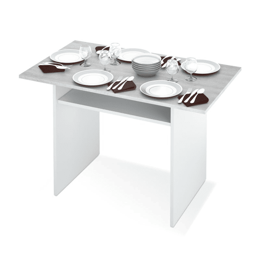 Mesa de consola extensÃvel Tavolo Blanco Artik (Blanco Mate) - Gris Cemento 120 x 77u201373,5 x 70u201335cm cm Mesa de consola extensÃvel Tavolo Blanco Artik (Blanco Mate) - Gris Cemento 120 x 77u201373,5 x 70u201335cm cm