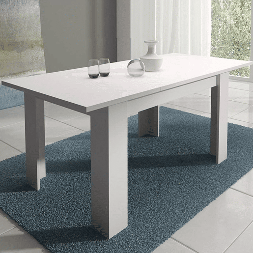 Mesa de jantar extensível Corfu Branco 138 x 76 x 88 cm