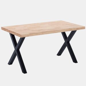 Mesa de jantar X-Loft 160 Carvalho selvagem - Preto 160x90 cm