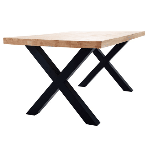 Mesa de jantar X-Loft 160 Carvalho selvagem - Preto 160x90 cm