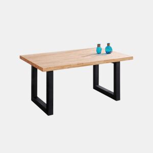 Mesa de jantar Loft 160 Carvalho selvagem - Preto 160x100 cm
