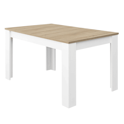 Mesa de jantar extensível Kendra 123 Artik White (Branco mate) - Carvalho canadiano 123u2013173 x 78 x 75cm cm