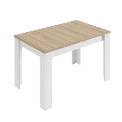 Mesa de jantar extensível Kendra 123 Artik White (Branco mate) - Carvalho canadiano 123u2013173 x 78 x 75cm cm