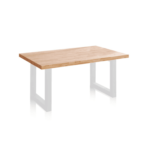 Mesa de jantar Loft 160 Carvalho selvagem - Branco 160x100 cm