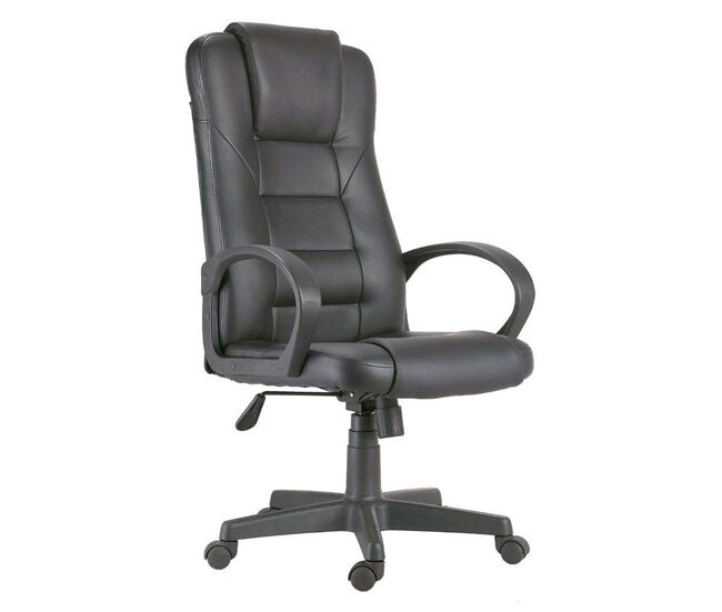 Silla de oficina con altura regulable en negro 110-122x64 cm lawyer negro 64 x 126 x 64 cm