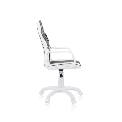 Cadeira para jogos DRW Autocolante - Branco - Cinzento DRW 46,5 x 98-108 x 46cm cm