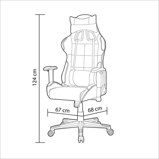 Cadeira de jogos Silverstone Preto - Vermelho Silverstone 67 x 124 x 68 cm