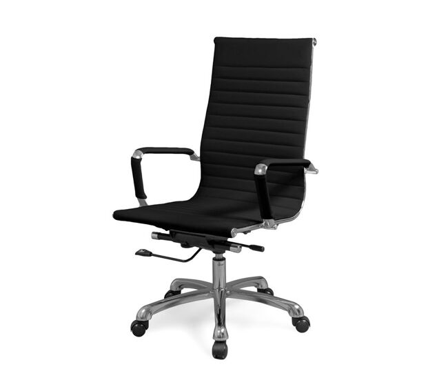 Silla de oficina con altura regulable en negro 104-112x57 cm boss negro 57 x 104–112 x 66 cm