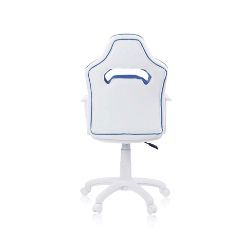 Cadeira para jogos DRW Autocolante Branco Azul DRW 46,5 x 98-108 x 46cm cm