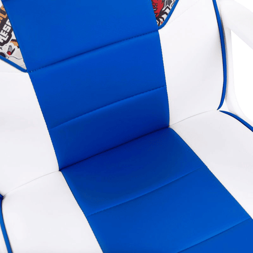 Cadeira para jogos DRW Autocolante Branco Azul DRW 46,5 x 98-108 x 46cm cm