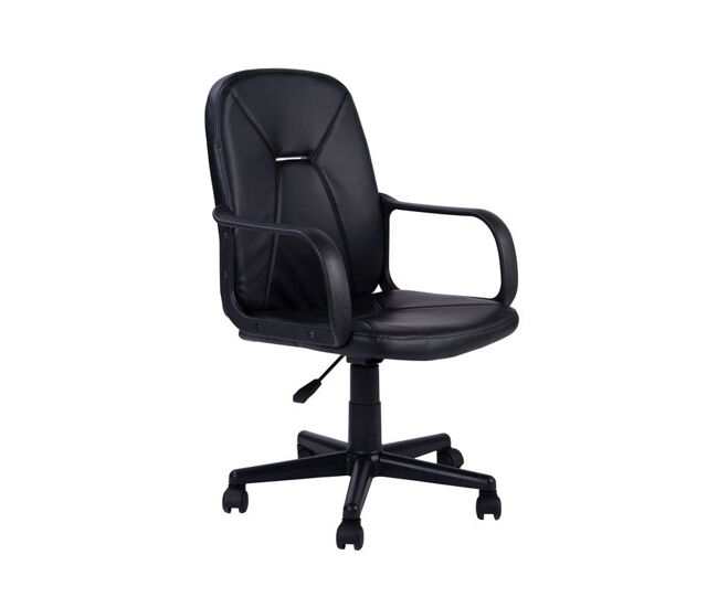 Silla de oficina con altura regulable en negro 45x87-96 cm génesis negro 55 x 87-96 x 45 cm