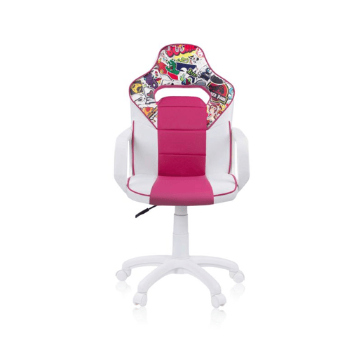 Cadeira para jogos DRW Autocolante - Branco - Rosa DRW 46,5 x 98-108 x 46cm cm