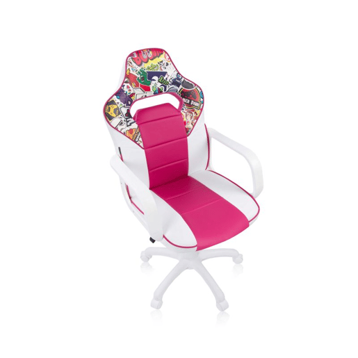 Cadeira para jogos DRW Autocolante - Branco - Rosa DRW 46,5 x 98-108 x 46cm cm