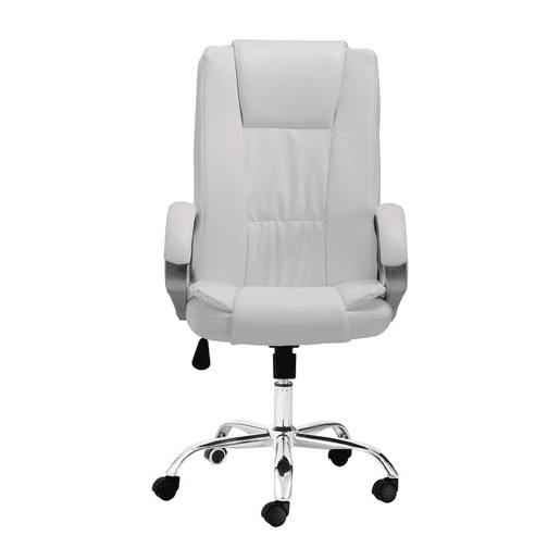 Cadeira de escritório Atlas Branco 68 x 114u2013122 x 64 cm
