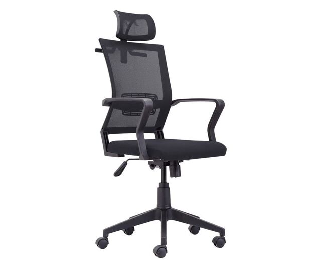 Silla de oficina con respaldo transpirable en negro 117-127x64 cm winner negro 64 x 117–127 x 64 cm