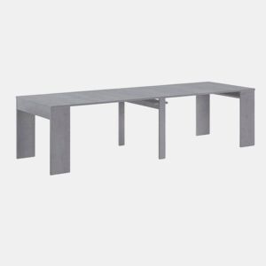 Mesa de consola extensível Epsilon Cimento cinzento 90 x 75 x 49 cm