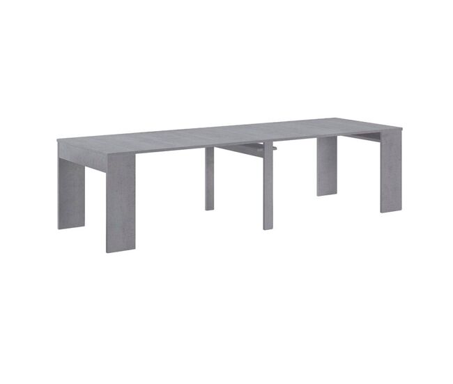 Mesa consola extensible en gris cemento 58-302x90 cm Épsilon Gris cemento 90 x 75 x 49 cm