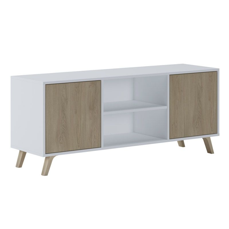 Mueble tv wind 140 blanco - puccini 136,8 x 56,9 x 39,6 cm