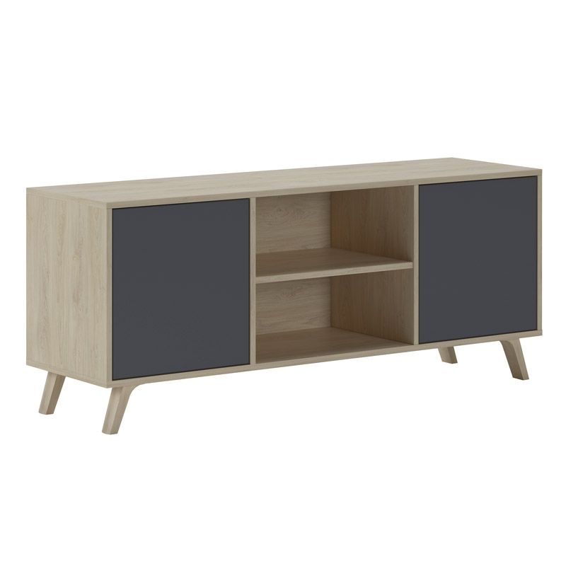 Mueble tv wind 140 puccini - gris antracita 136,8 x 56,9 x 39,6 cm