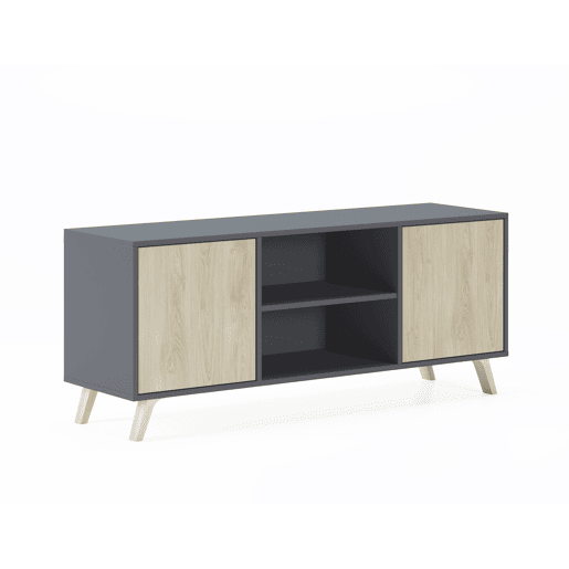Suporte de TV Wind 140 Cinzento antracite - Puccini 136,8 x 56,9 x 39,6 cm Suporte de TV Wind 140 Cinzento antracite - Puccini 136,8 x 56,9 x 39,6 cm
