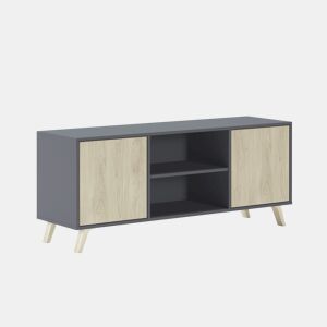 Suporte de TV Wind 140 Cinzento antracite - Puccini 136,8 x 56,9 x 39,6 cm