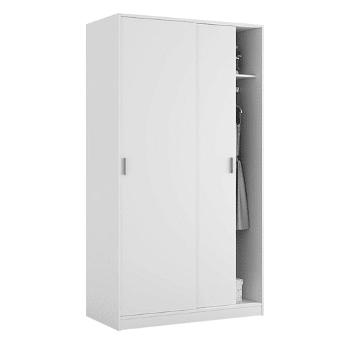 Máximo de 2 roupeiros com portas de correr Artik White (Branco mate) 100 x 200 x 50 cm