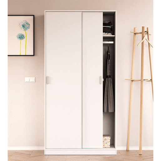 Máximo de 2 roupeiros com portas de correr Artik White (Branco mate) 100 x 200 x 50 cm