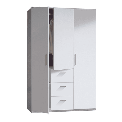 Roupeiro Roupeiro 3 portas Blanco Brillo 120 x 200 x 52 cm Roupeiro Roupeiro 3 portas Blanco Brillo 120 x 200 x 52 cm