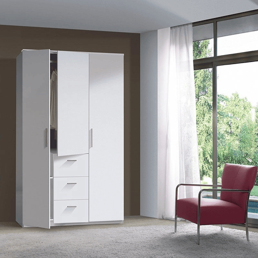 Roupeiro Roupeiro 3 portas Blanco Brillo 120 x 200 x 52 cm Roupeiro Roupeiro 3 portas Blanco Brillo 120 x 200 x 52 cm