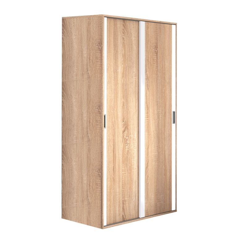 Armario 2 puertas correderas lara 120 cambria - blanco 120 x 207 x 55 cm