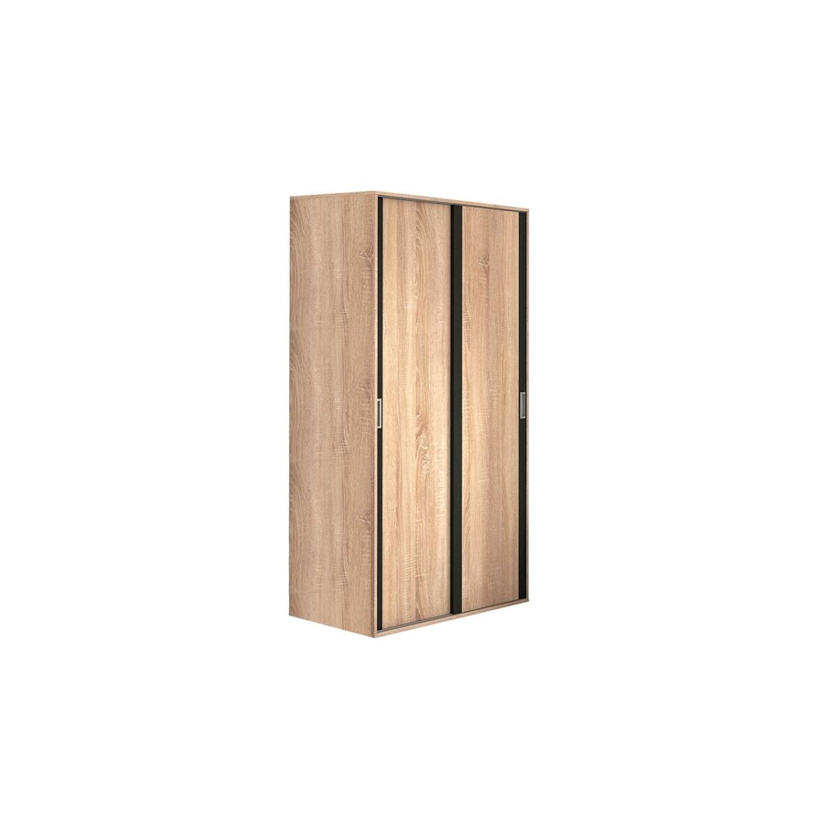 Armario 2 puertas correderas lara 120 cambria - grafito 120 x 207 x 55 cm