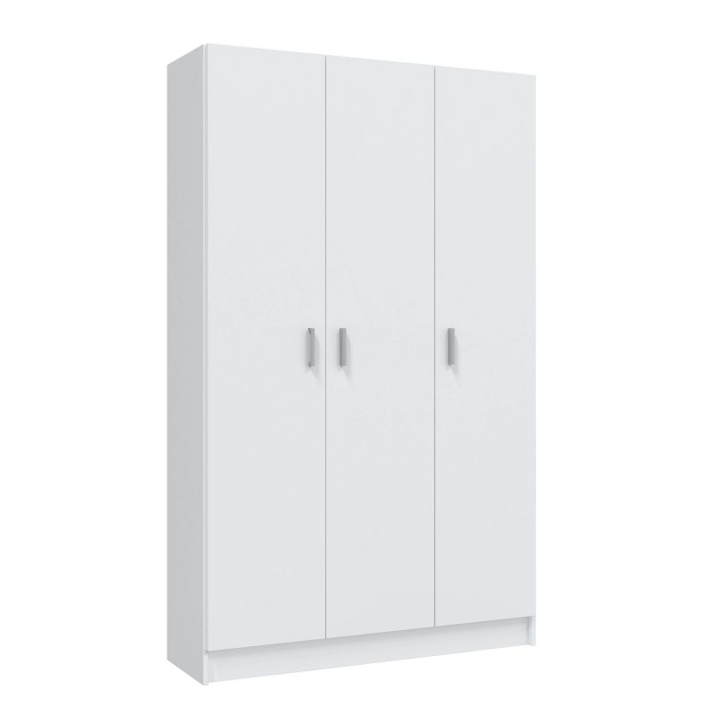 Armario multiusos de 3 puertas blanco 180cm x 180 x 37 cm