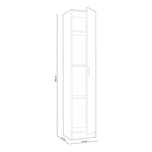 Armário polivalente 1 coluna Carvalho 37 x 180 x 37cm cm Armário polivalente 1 coluna Carvalho 37 x 180 x 37cm cm