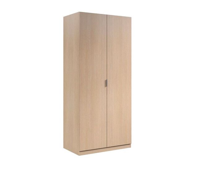 Armario de 2 puertas y diseño práctico en roble 81x180 cm low cost roble 81 x 180 x 52 cm