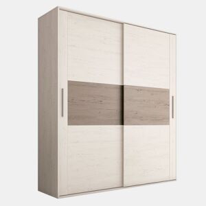 Roupeiro 2 portas de correr Uniq 180 Pinho Andersen - Cinzento 180 x 207,6 x 55 cm