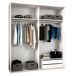 Armario 2 puertas correderas Uniq 180 Armario 2 puertas correderas Uniq 180 Blanco/ Gris