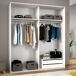 Armario 2 puertas correderas Uniq 180 Armario 2 puertas correderas Uniq 180 Blanco/ Gris