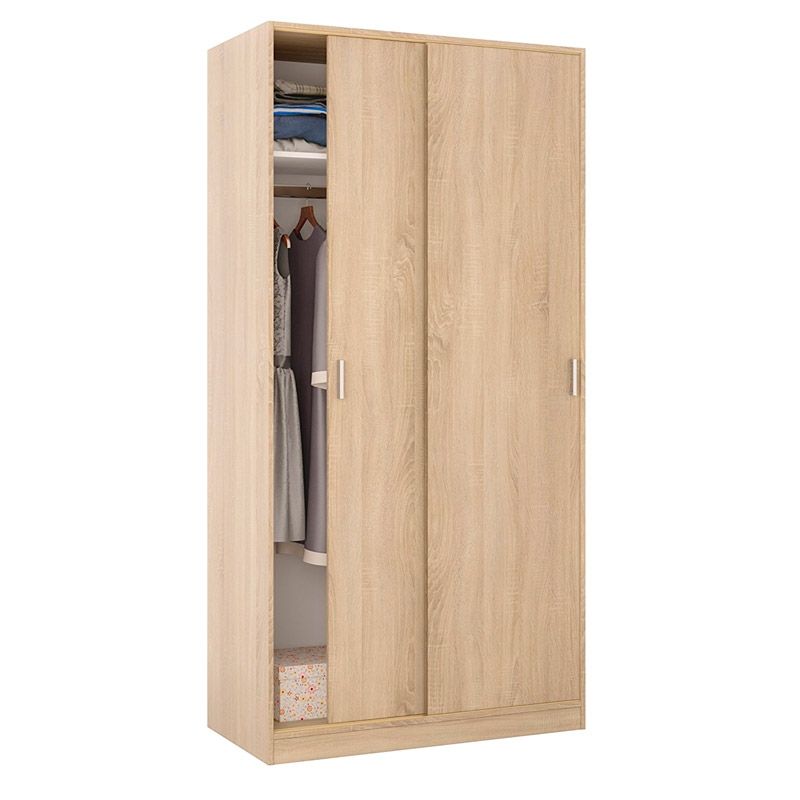 Armario max 2 puertas correderas roble canadian 100 x 200 x 50 cm