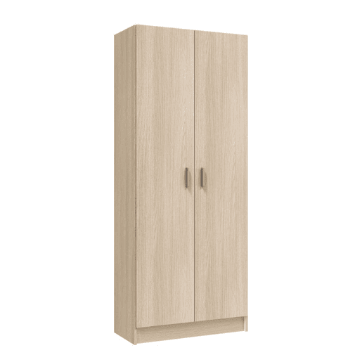 Armário multiusos 2 portas 3 zonas Carvalho 73 x 180 x 37cm cm Armário multiusos 2 portas 3 zonas Carvalho 73 x 180 x 37cm cm