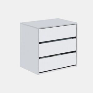Cómoda 3 gavetas aglomerado branco 60x57x44cm