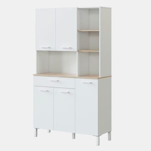 Armário de cozinha 5 portas Artik White (Branco mate) - Carvalho canadiano 108 x 186 x 40 cm