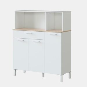 Armário de cozinha 3 portas Artik White (Branco mate) - Carvalho canadiano 108 x 126 x 40 cm